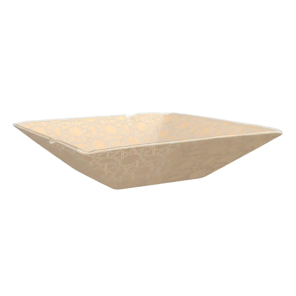 Large Display Bowl in Almond Beige - Buffet Serveware - 3/4 View