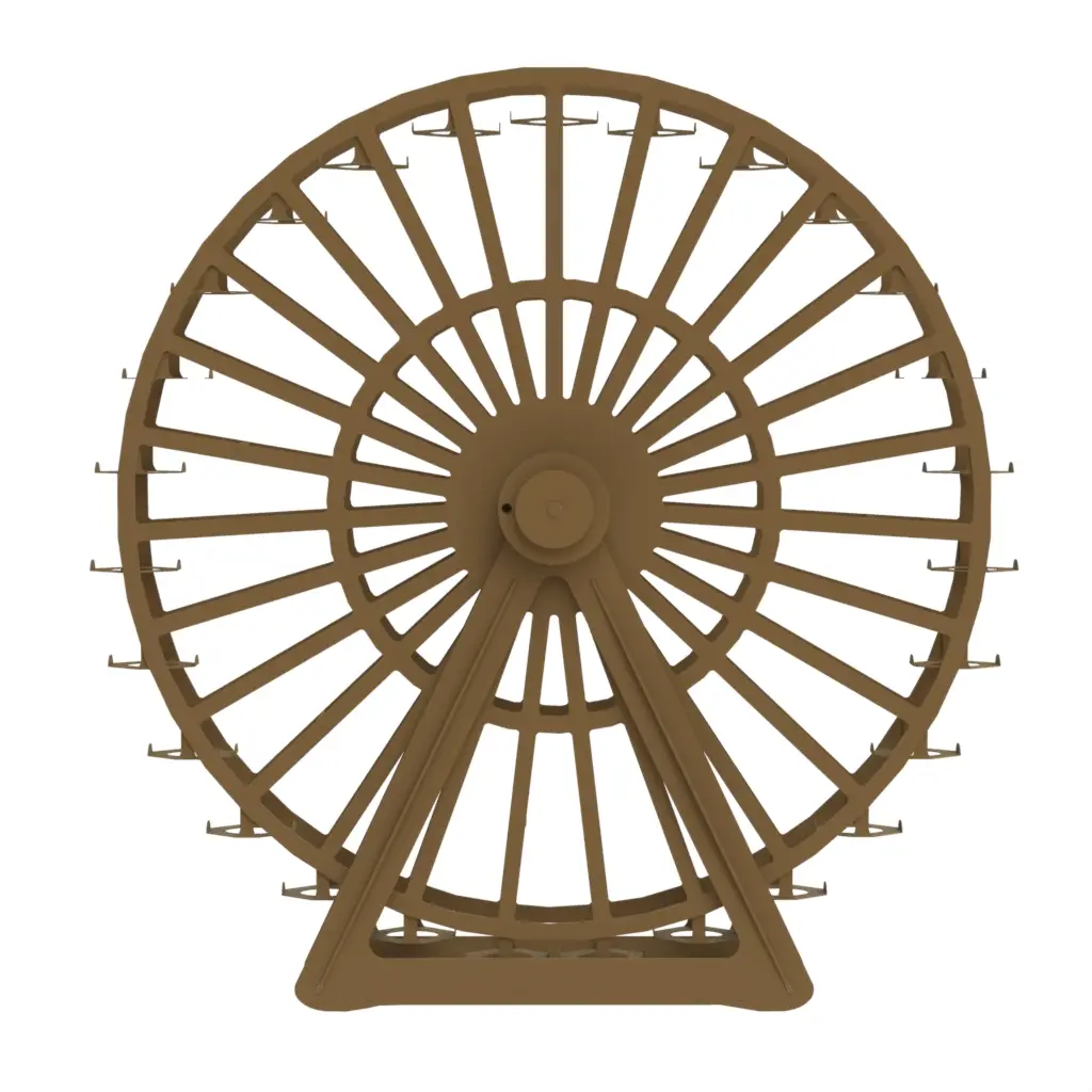 Large Ferris Wheel Cupcake Holder in Brown - Cake Stands - 3/4 View