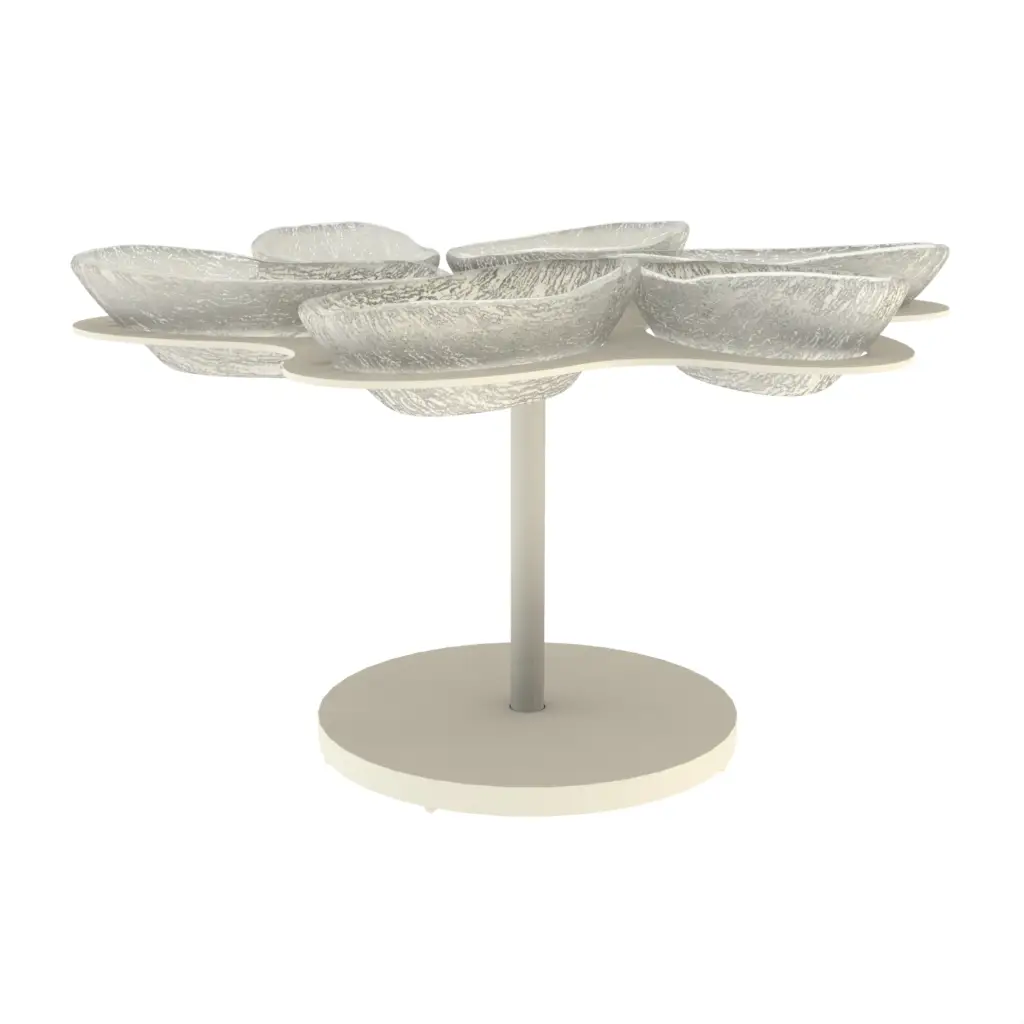 Lazy Susan Appetizer Tray in Birch White - Serving Dishes - 3/4 View