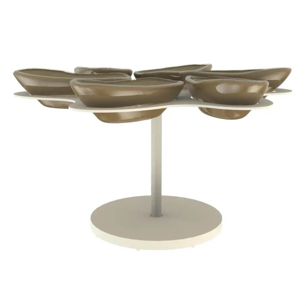 Lazy Susan Appetizer Tray in Olive Gray - Serving Dishes - 3/4 View