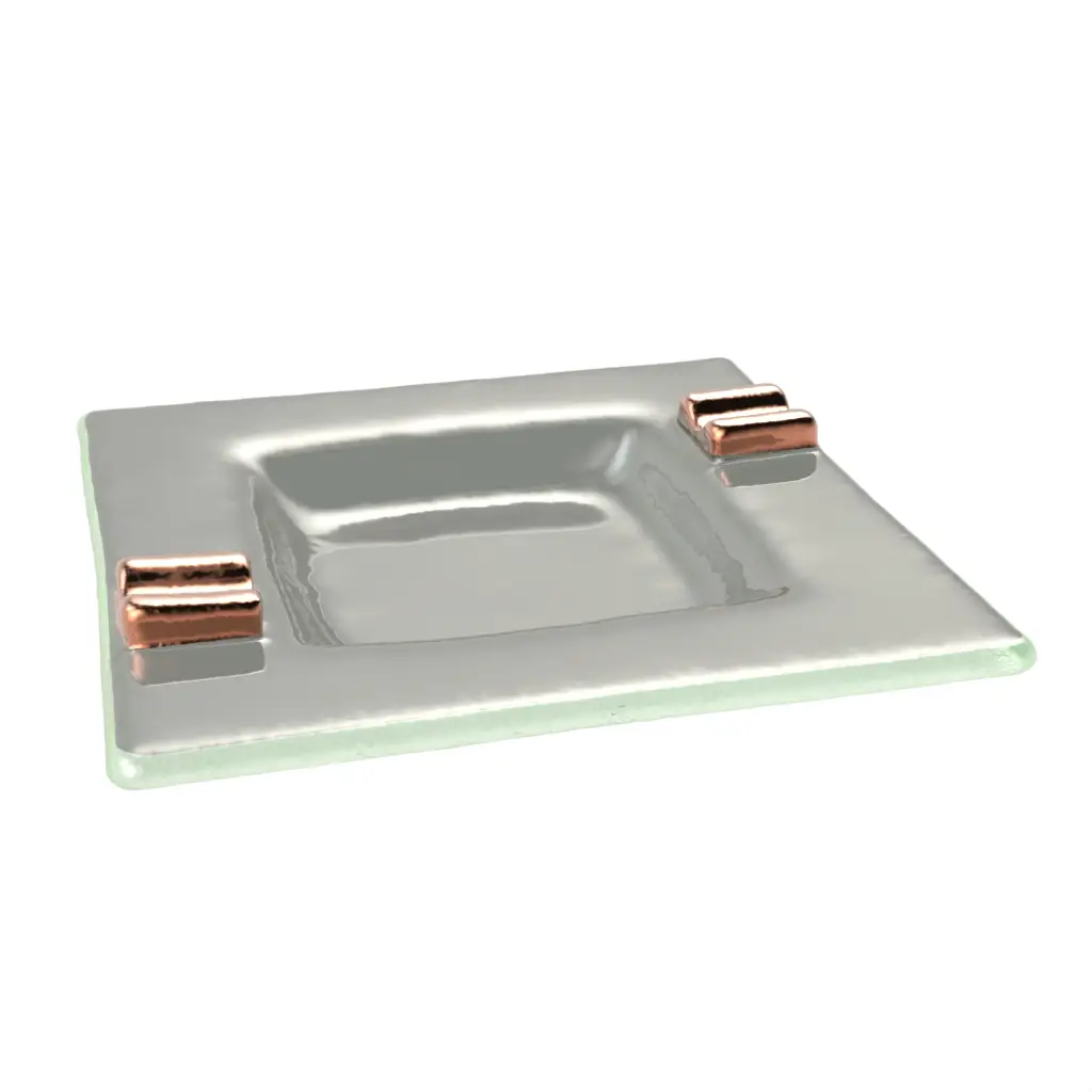Luxury Ashtray in Dark Silver Gray - Bar Accessories - 3/4 View