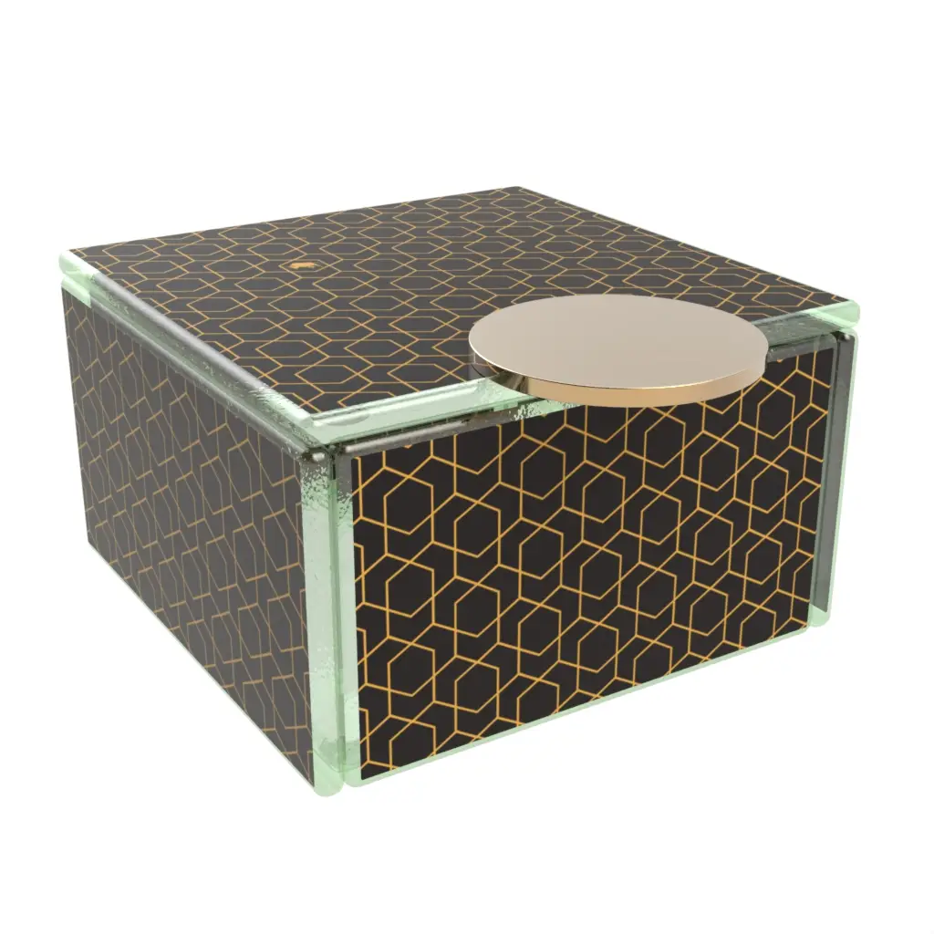 Luxury Bento Box in Black - Specialty Serveware - 3/4 View