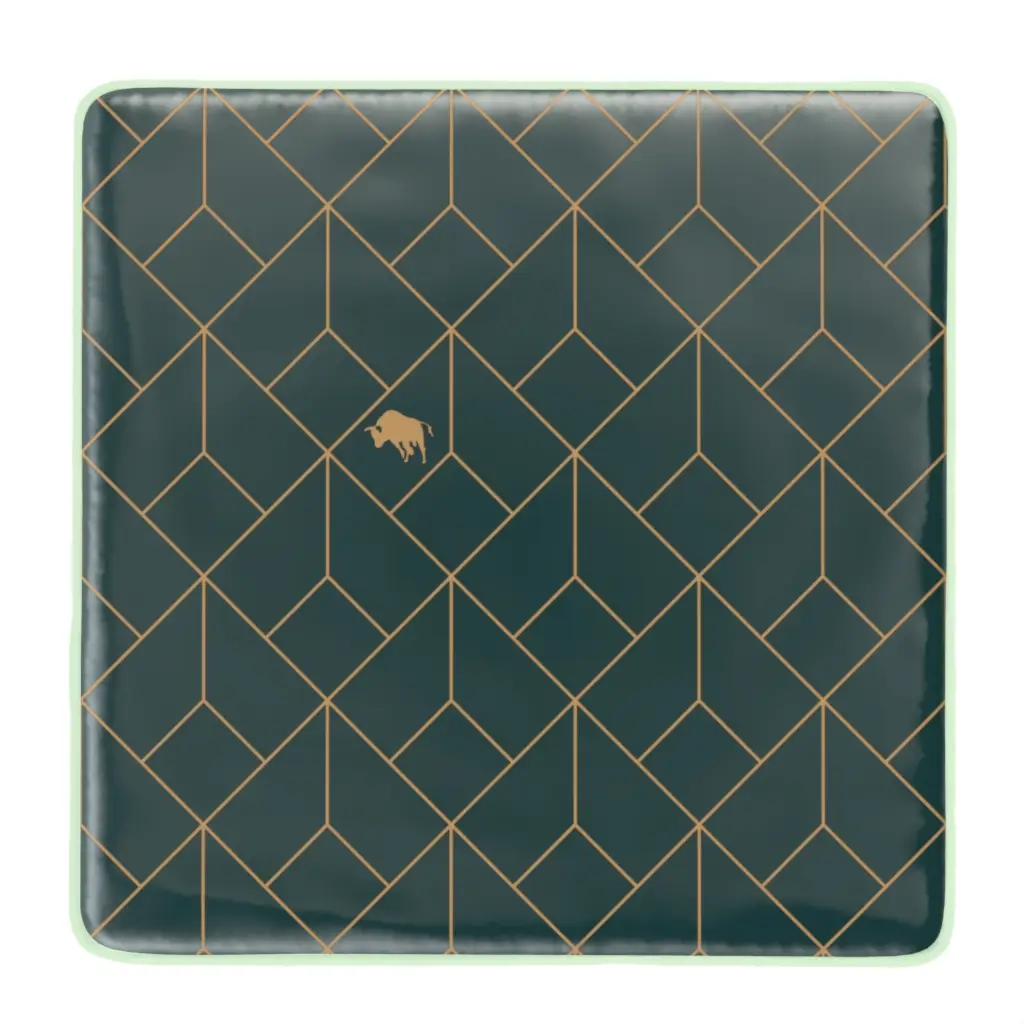 Luxury Coaster Set in Jungle Blue - Bar Accessories - 3/4 View
