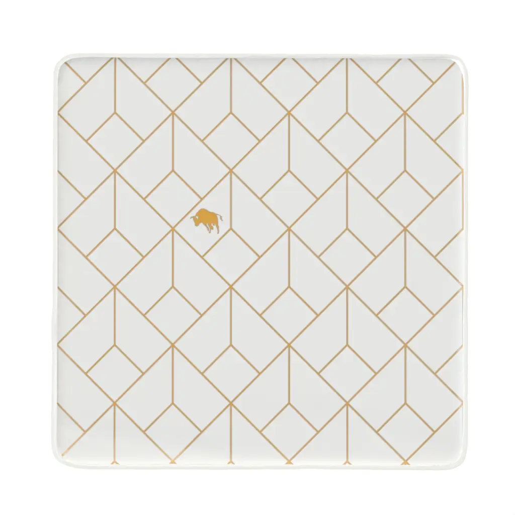 Luxury Coaster Set in Milk White - Bar Accessories - 3/4 View