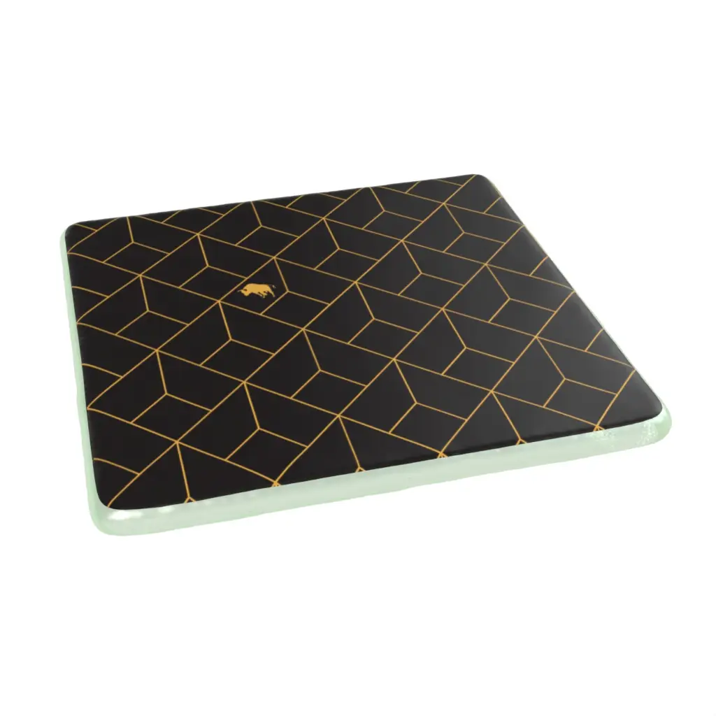 Luxury Coaster Set in Black - Bar Accessories - 3/4 View