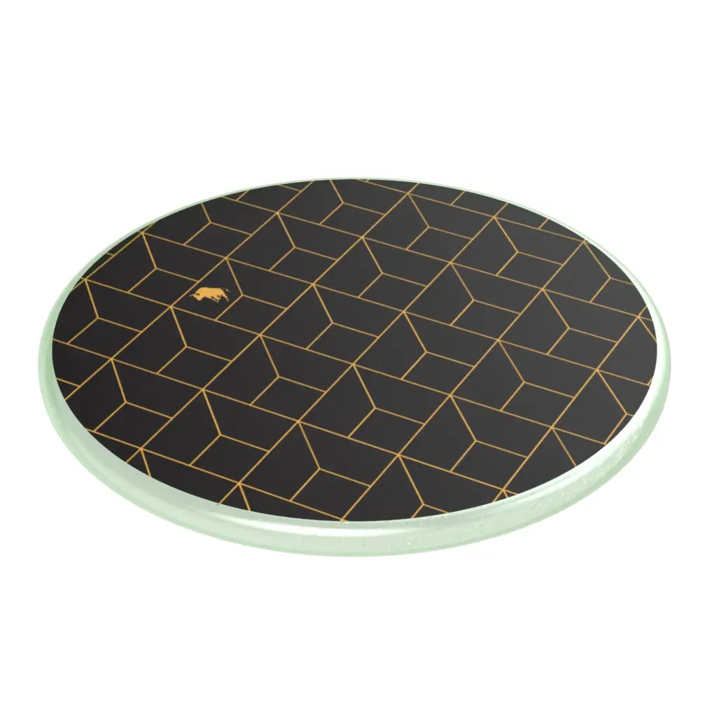 Luxury Coaster Set in Black - Bar Accessories - 3/4 View
