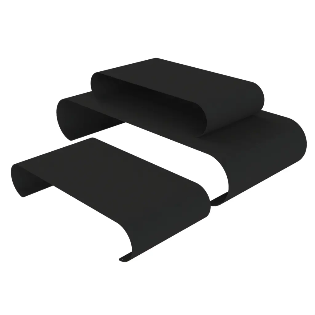 Metal Buffet Risers in Black - Buffet Risers Stands - 3/4 View