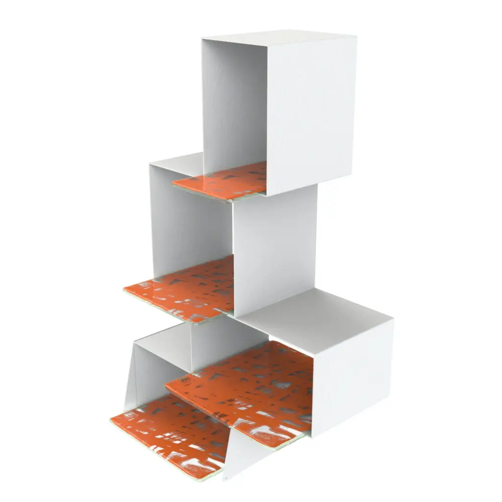 Modern Afternoon Tea Stand in Hermes Orange - Tea Stands - 3/4 View