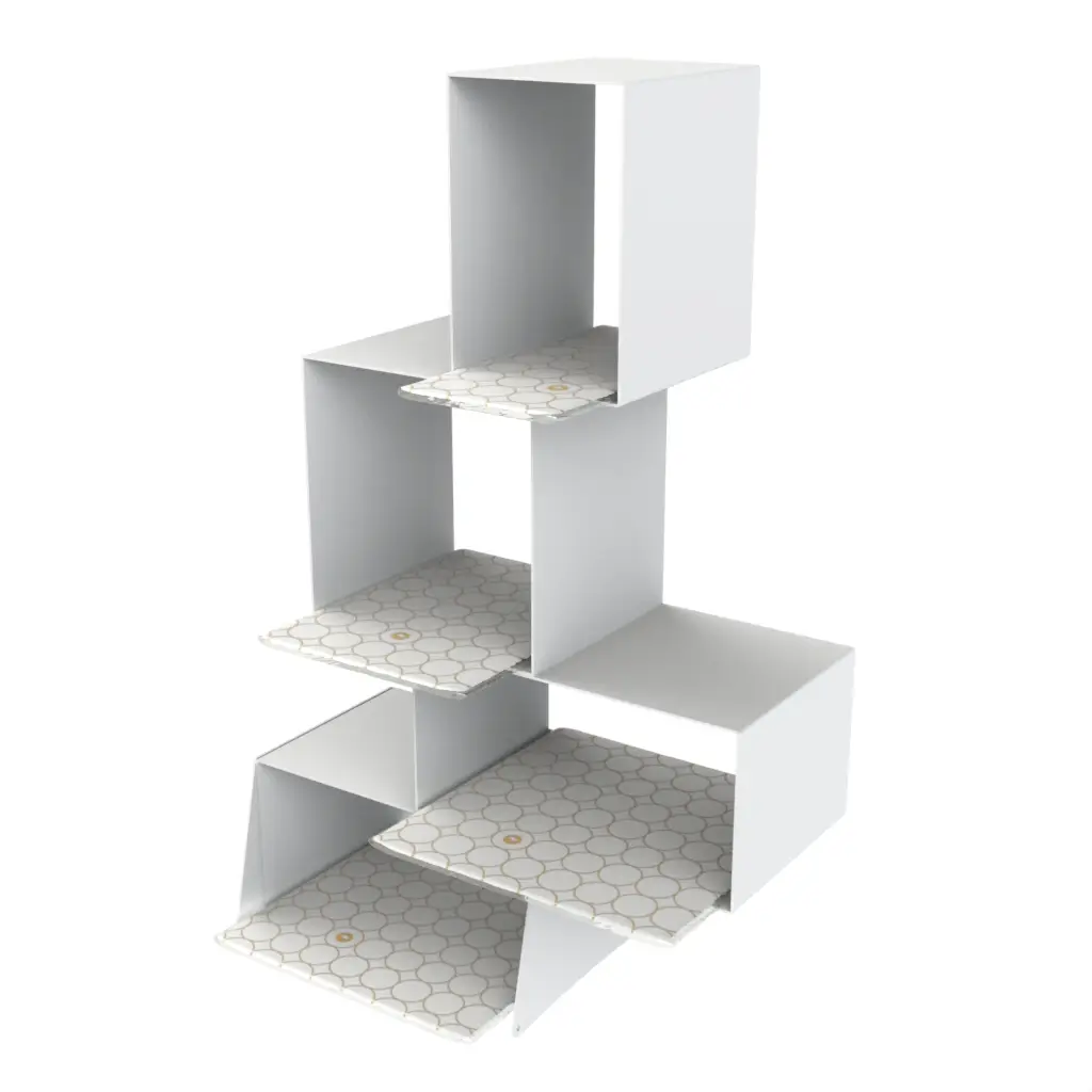 Modern Afternoon Tea Stand in Milk White - Tea Stands - 3/4 View