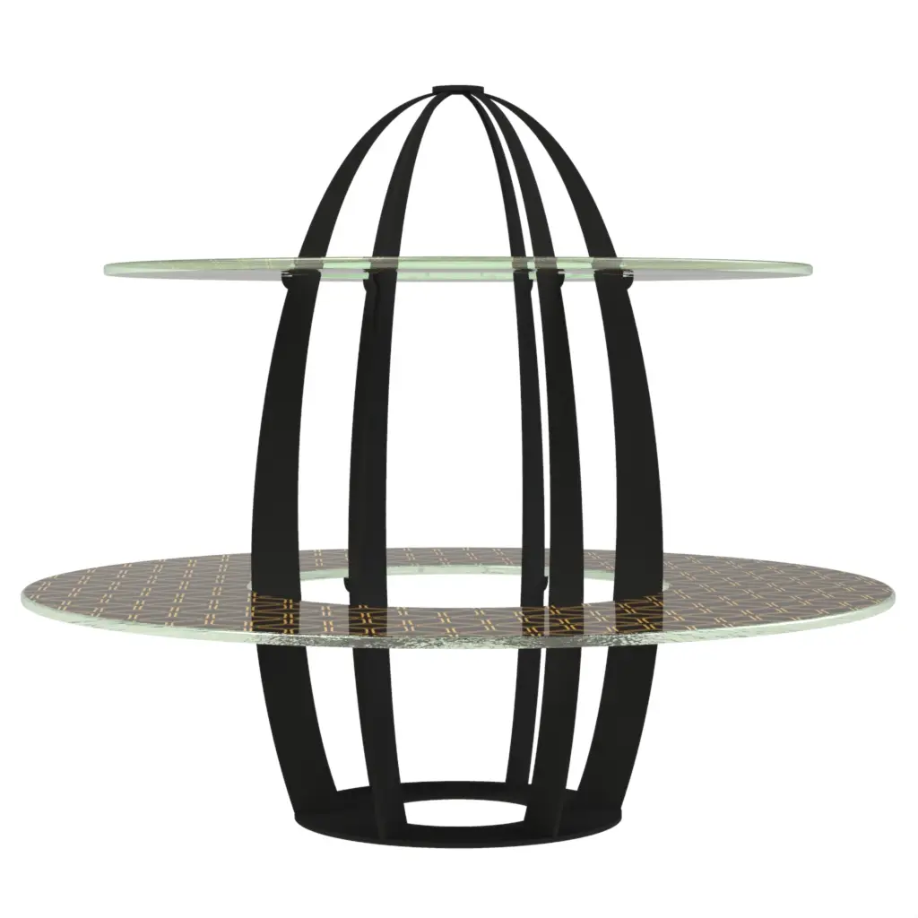 Modern Afternoon Tea Stand in Black - Tea Stands - 3/4 View