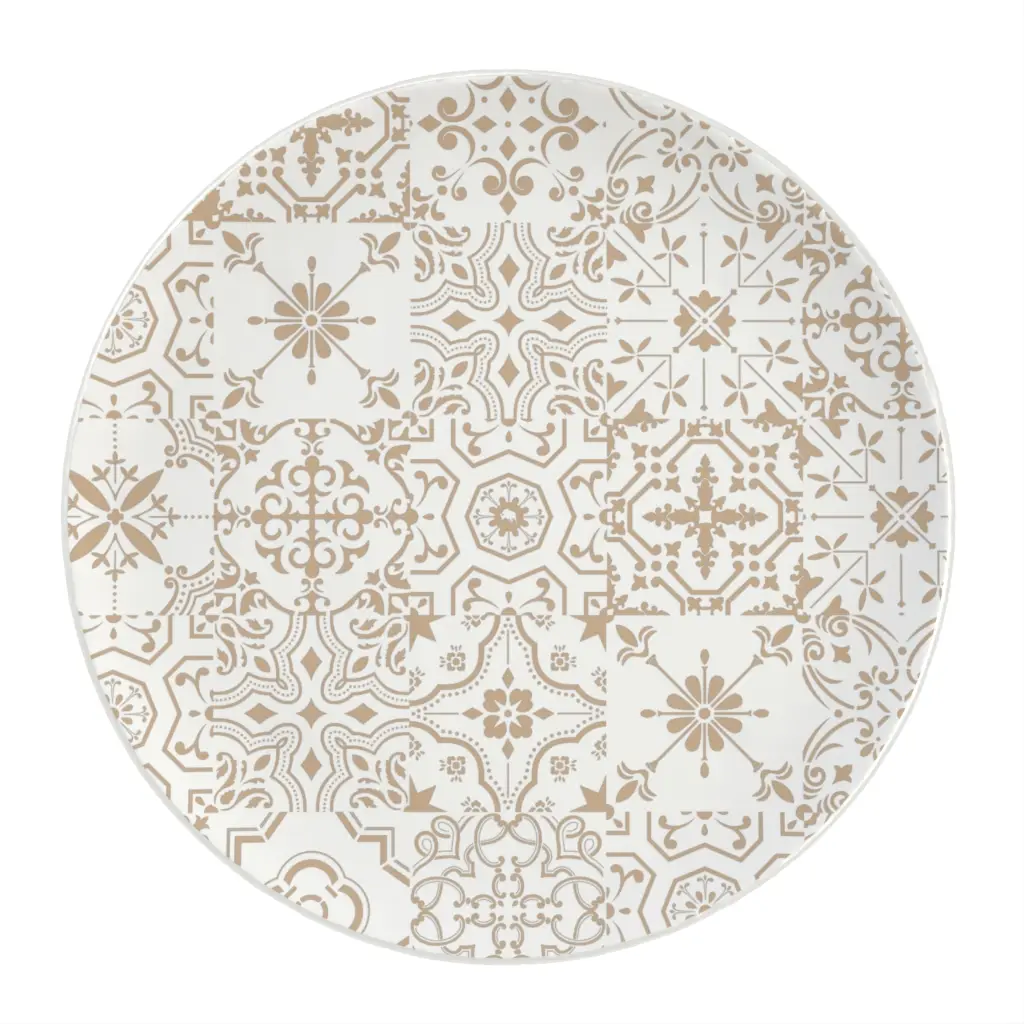 Modern Appetizer Plate in Milk White - Side Plates - 3/4 View