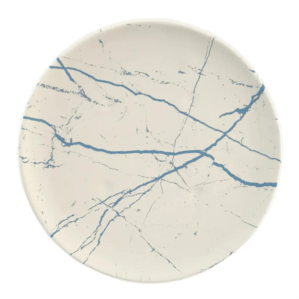 Modern Appetizer Plates - Side Plates | MyGlassStudio - 3/4 View