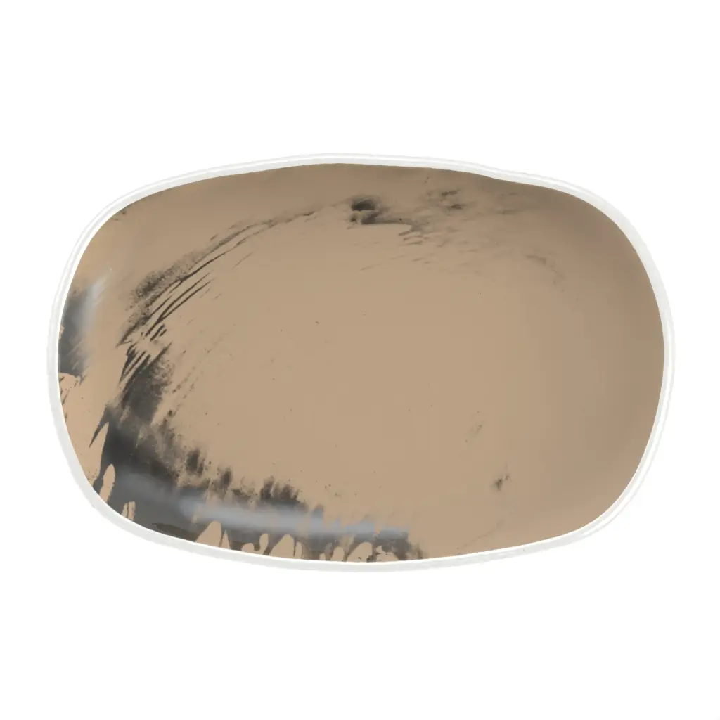 Modern Appetizer Plate in Almond Beige - Side Plates - 3/4 View