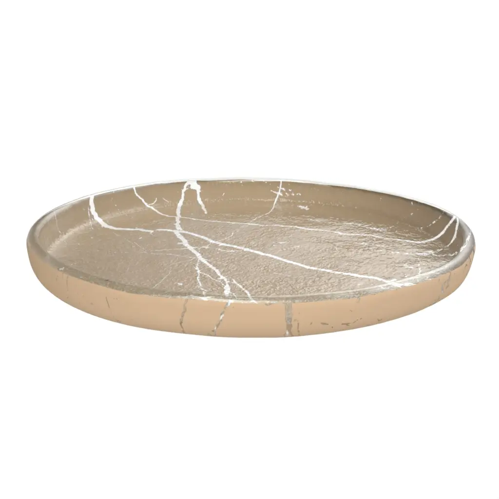 Modern Appetizer Plates - Side Plates | MyGlassStudio - 3/4 View