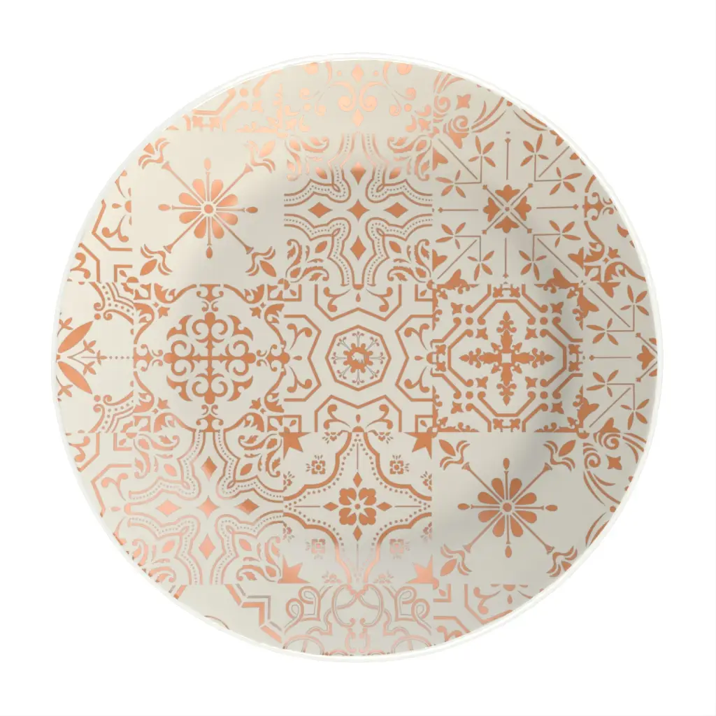 Modern Appetizer Plate in Birch White - Side Plates - 3/4 View