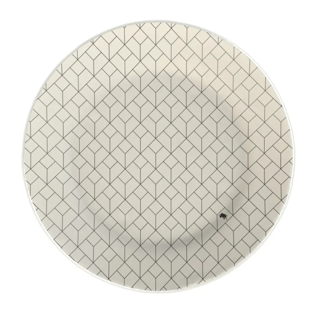 Modern Appetizer Plate in Birch White - Side Plates - 3/4 View