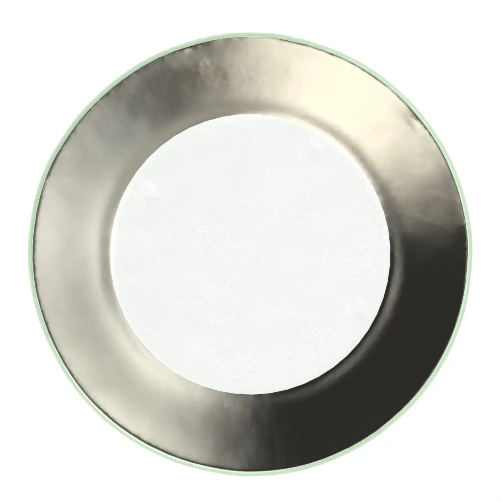 Modern Appetizer Plate in Platinum Silver - Side Plates - 3/4 View