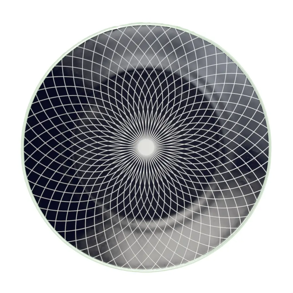 Modern Appetizer Plate in Navy Onyx Blue - Side Plates - 3/4 View