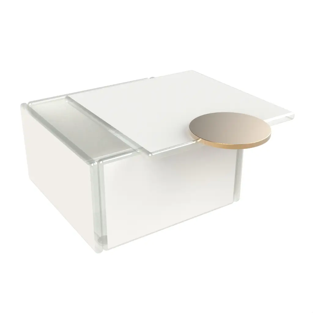 Modern Bento Box in Milk White - Specialty Serveware - 3/4 View