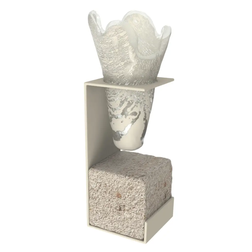 Modern Bud Vase in Birch White - Table Accessories - 3/4 View