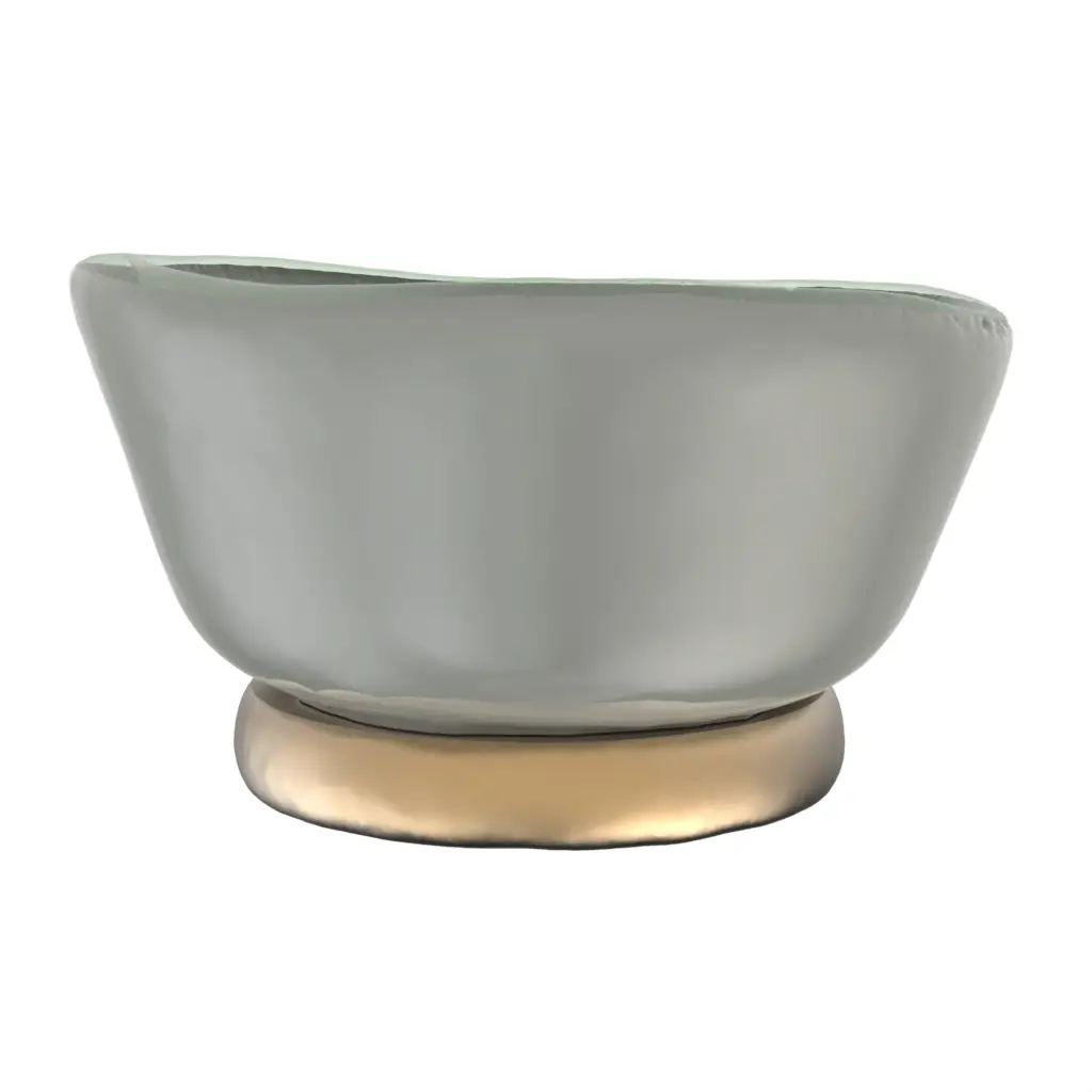 Modern Butter Dish in Dark Silver Gray - Bread & Butter - 3/4 View