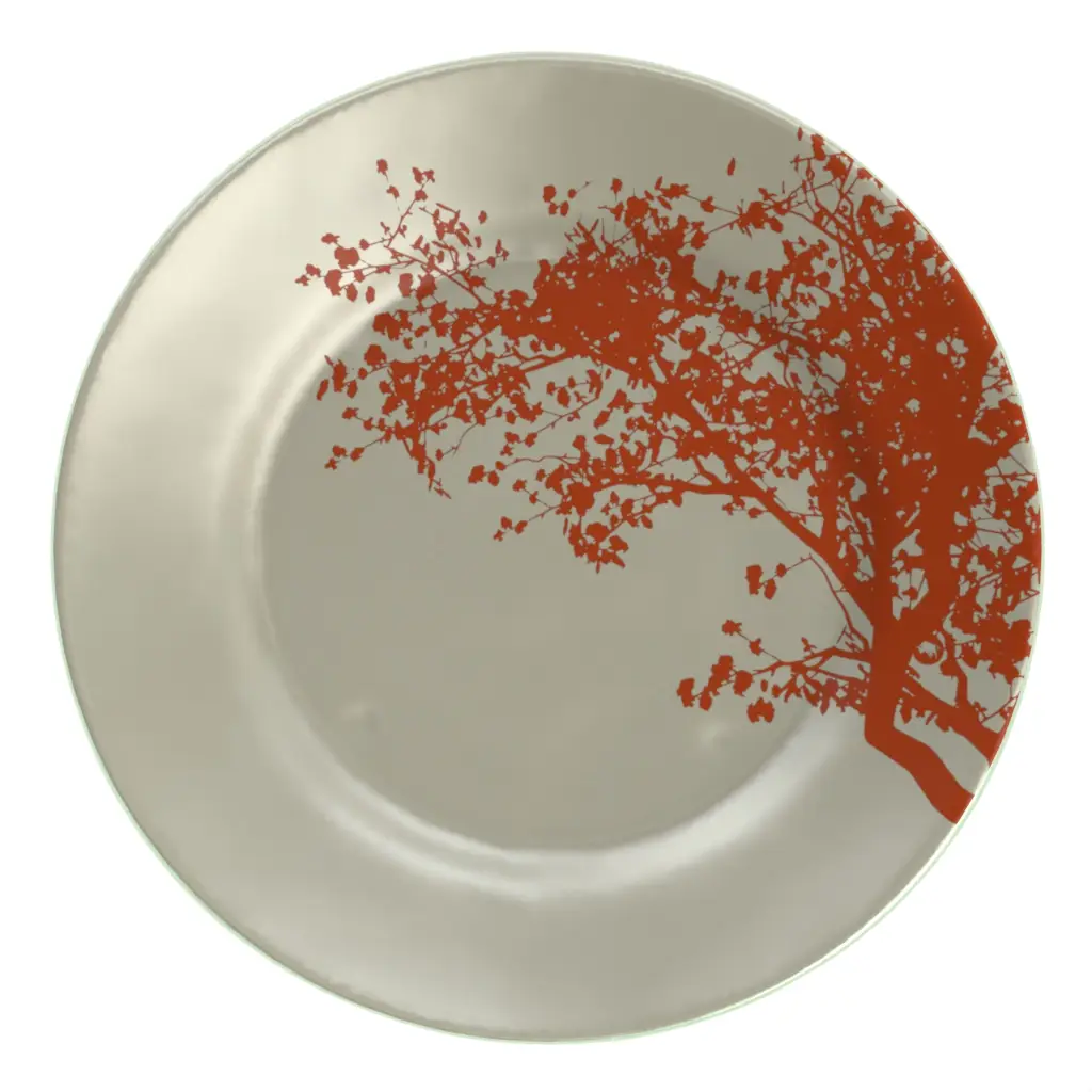 Modern Dessert Plate in Gray - Restaurant Plates - 3/4 View