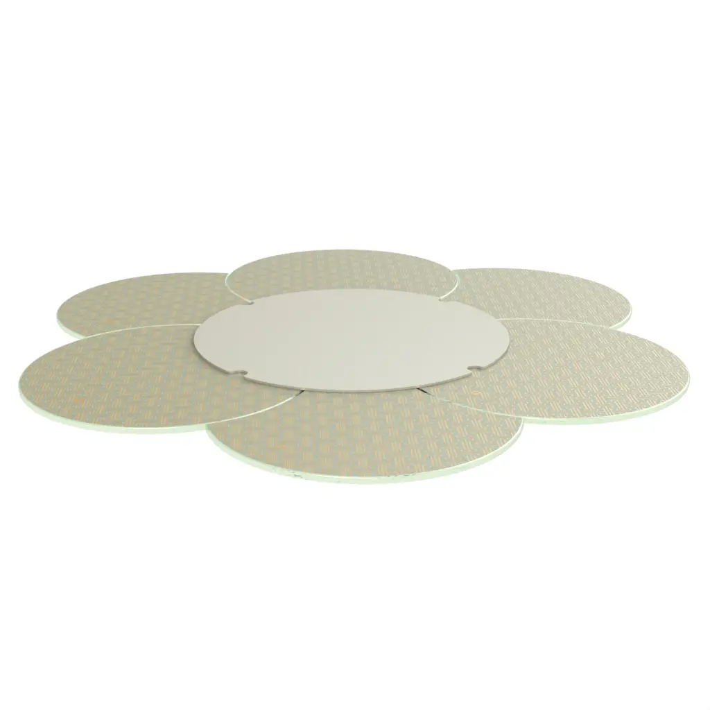 Modern Lazy Susan in Aquamarine - Fine Dining Tableware - 3/4 View