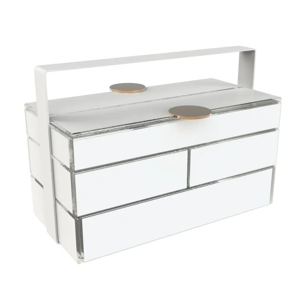 Modern Picnic Set in Milk White - Specialty Serveware - 3/4 View