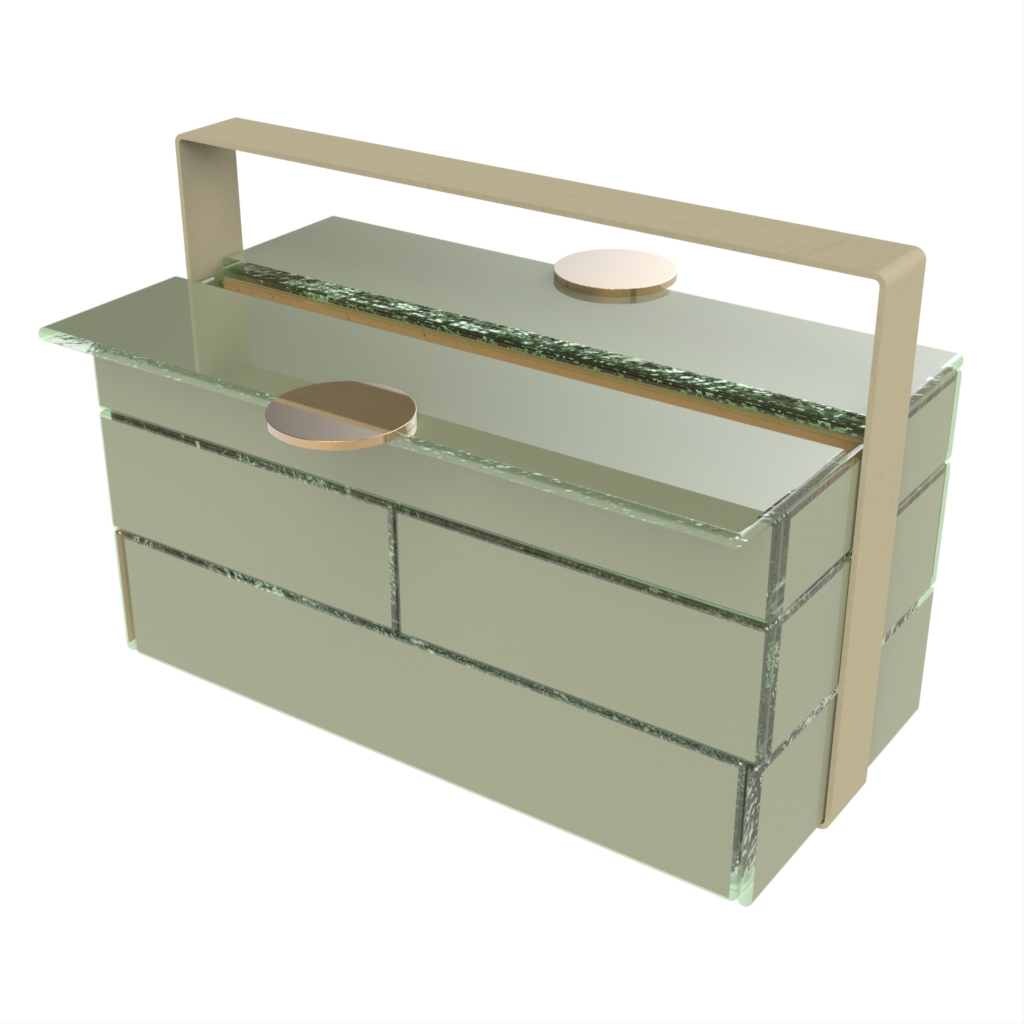 Modern Picnic Set - Specialty Serveware | MyGlassStudio - 3/4 View
