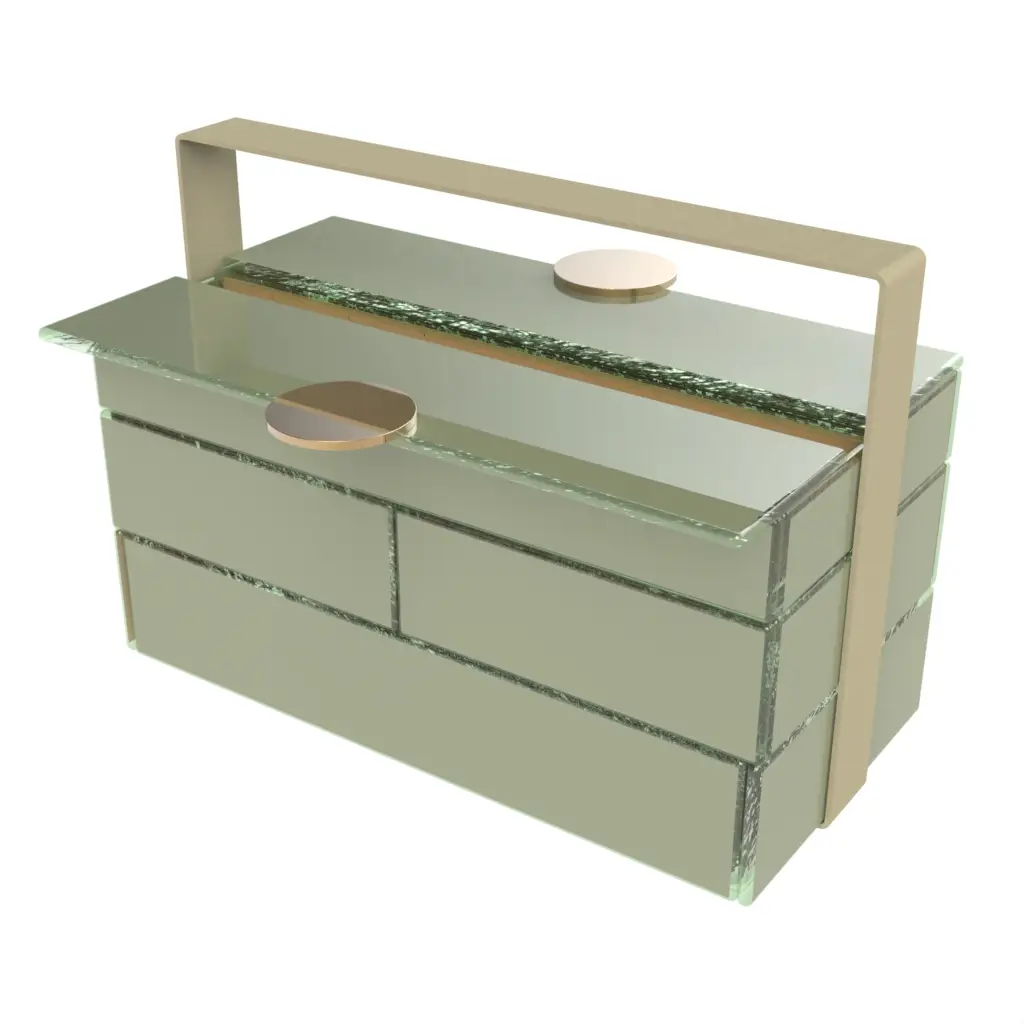 Modern Picnic Set - Specialty Serveware | MyGlassStudio - 3/4 View