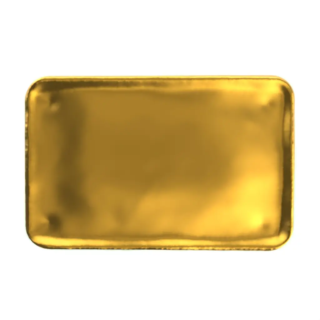 Modern Sushi Plate in Pure Gold - Specialty Dinnerware - 3/4 View