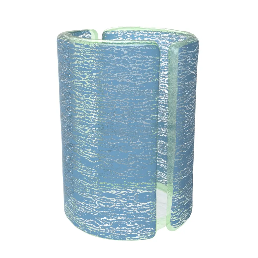 Modern Tea Light Holder in Niagara Blue - Table Accessories - 3/4 View