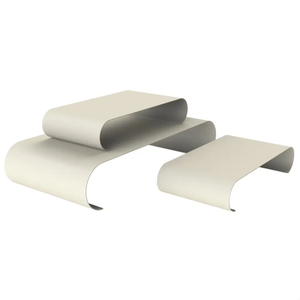 Nesting Risers in Cream - Buffet Risers Stands - 3/4 View