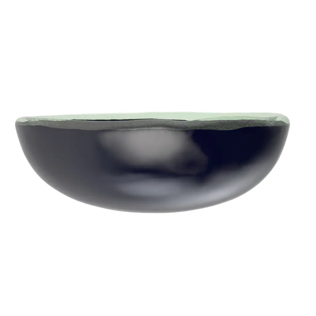 Glass Dessert Bowl in Navy Onyx Blue - Restaurant Bowls - 3/4 View