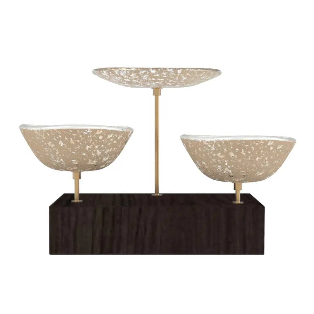 Nut Bowl Set in Almond Beige - Snacks Serveware - 3/4 View