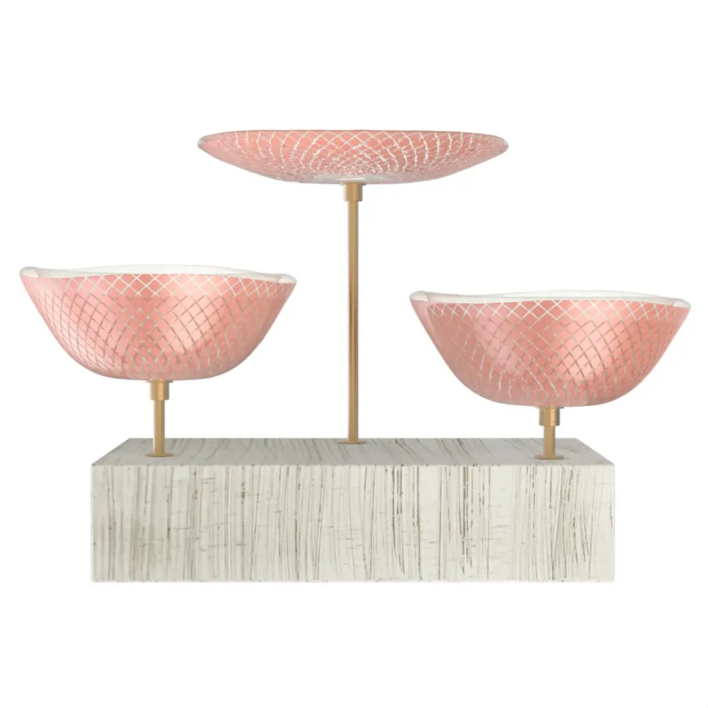 Nut Bowl Set in Light Salmon Pink - Snacks Serveware - 3/4 View