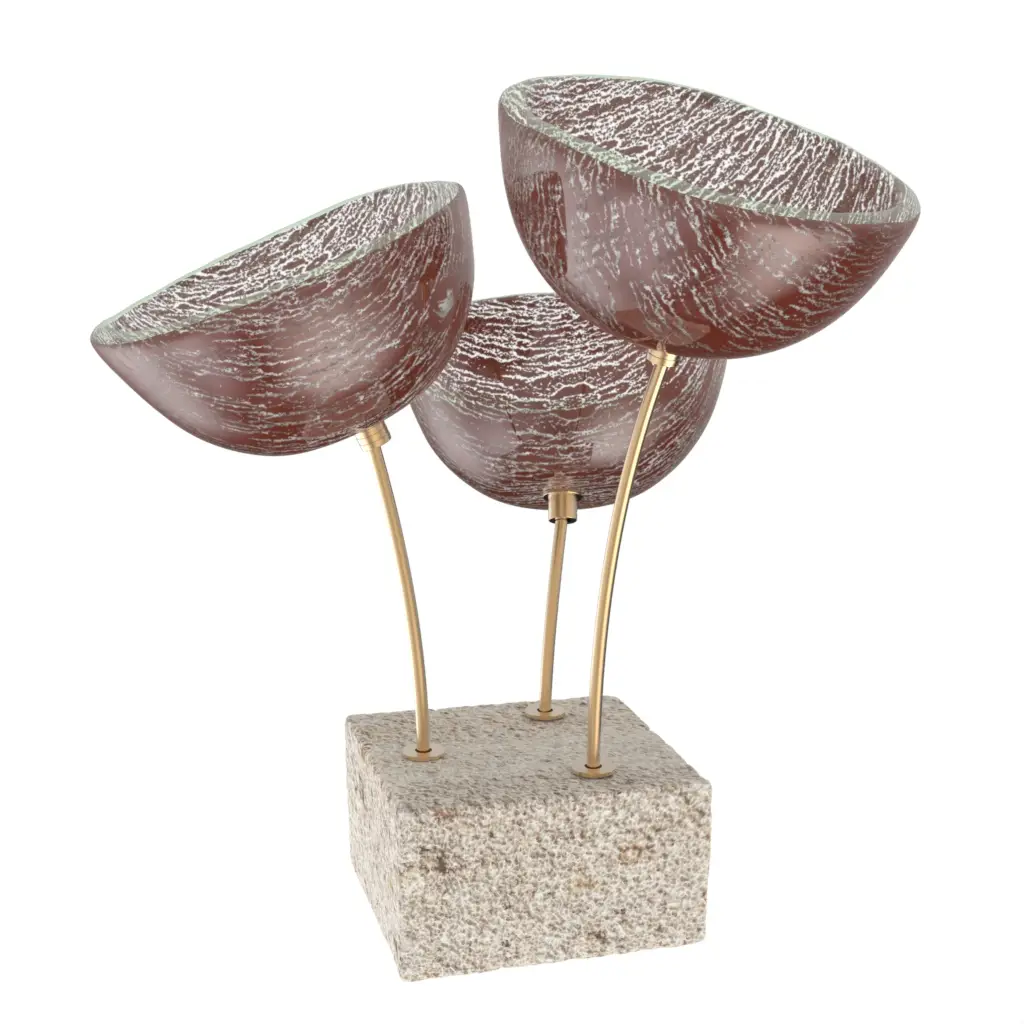 Nut Bowl Set in Cognac Brown - Snacks Serveware - 3/4 View