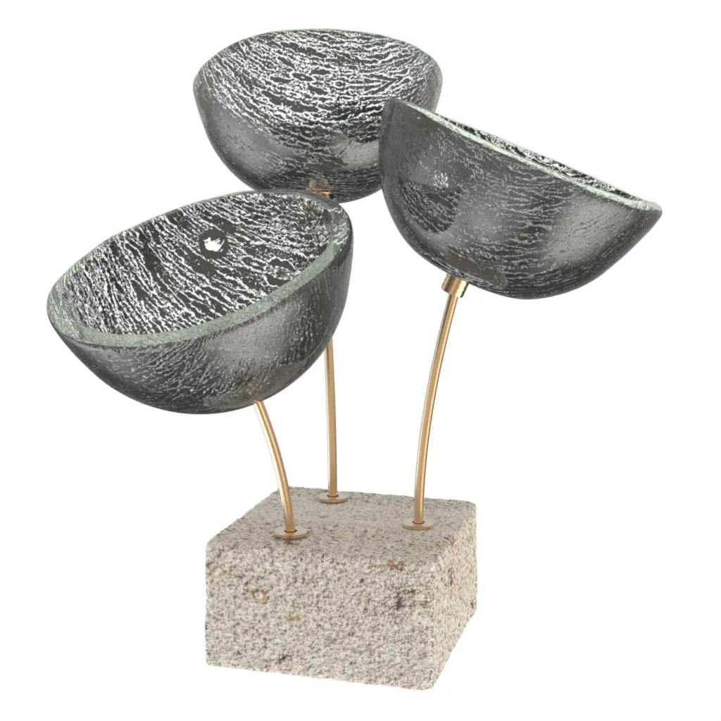 Nut Dish in Dark Gray - Snacks Serveware - 3/4 View