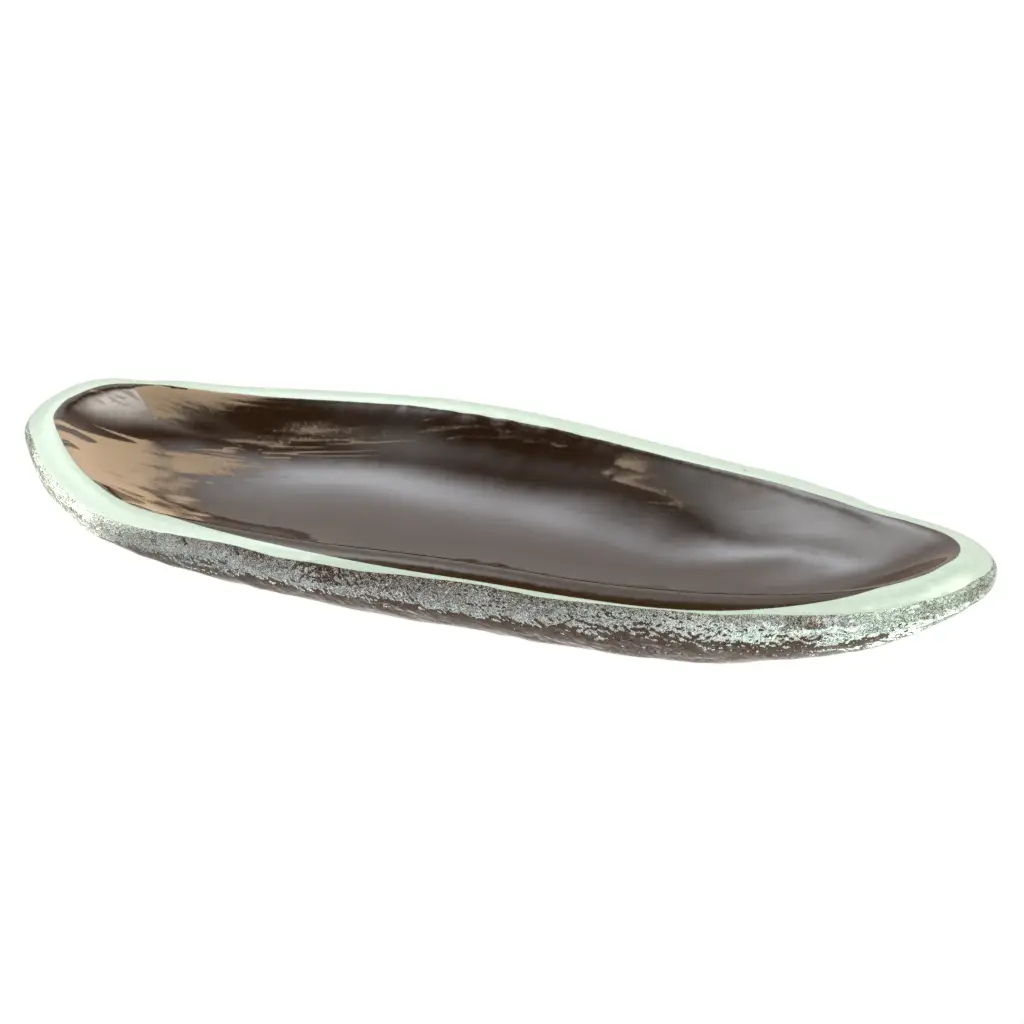 Olive Boat Serving Dish in Golden Brown - Snacks Serveware - 3/4 View