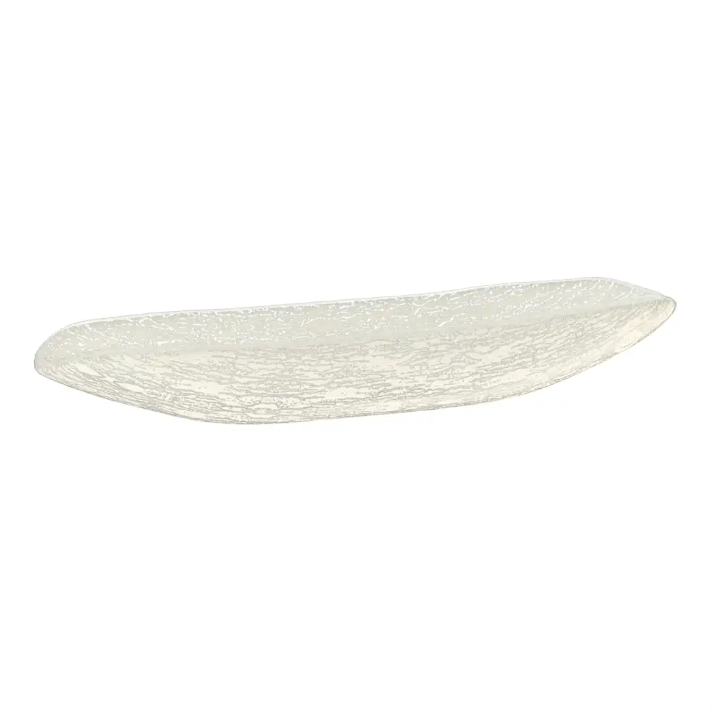 Olive Boat Serving Dish in Birch White - Snacks Serveware - 3/4 View