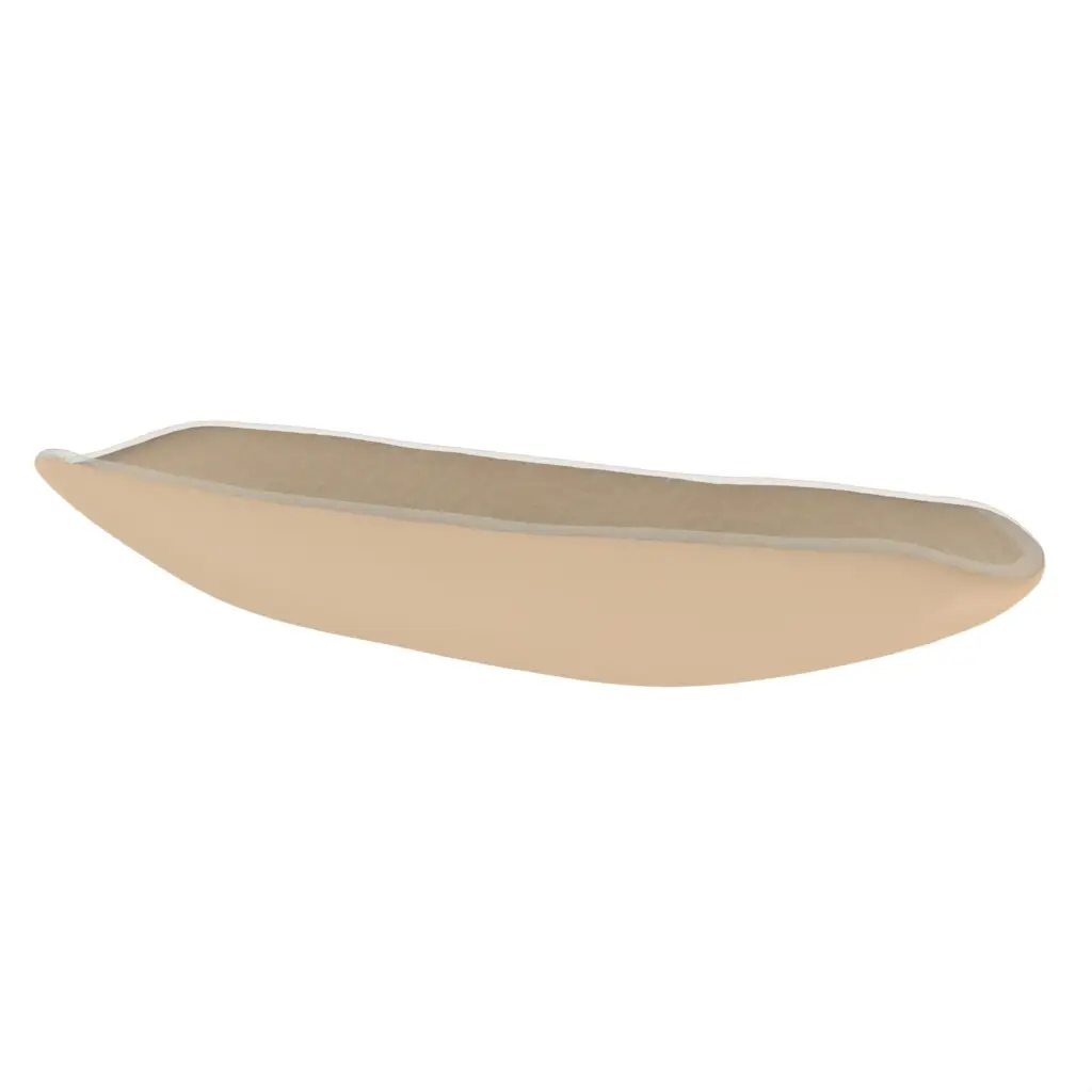 Olive Boat Serving Dish in Almond Beige - Snacks Serveware - 3/4 View