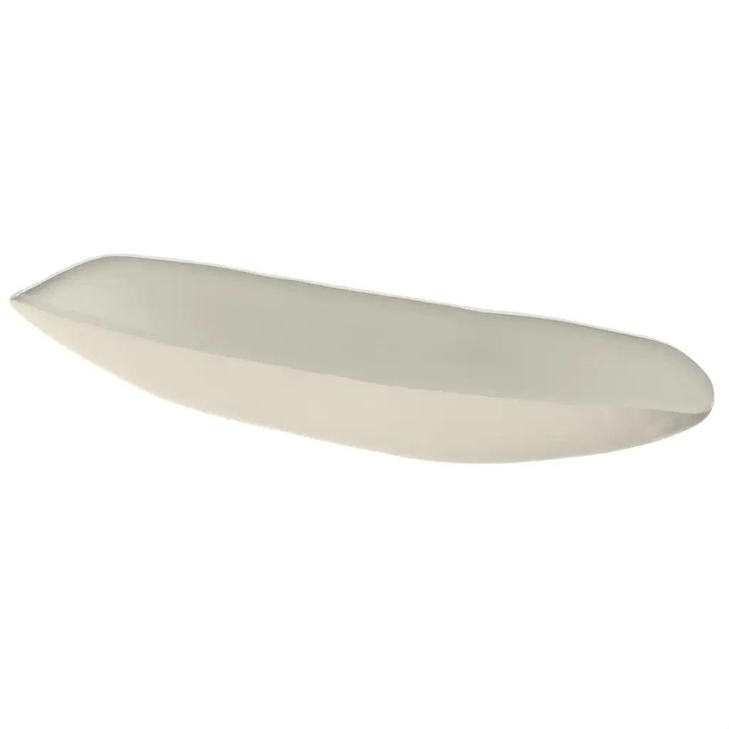 Olive Boat Serving Dish in Birch White - Snacks Serveware - 3/4 View