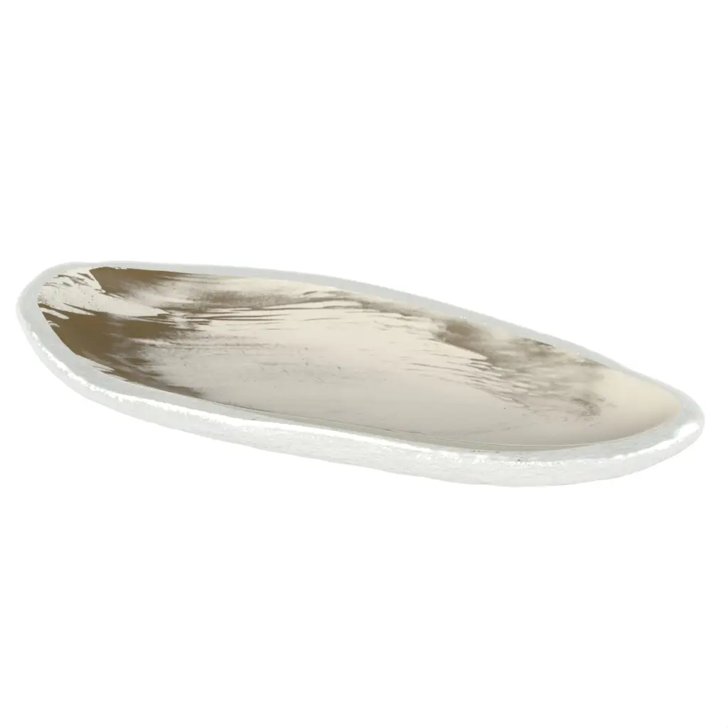 Olive Serving Dish in Olive Gray - Snacks Serveware - 3/4 View