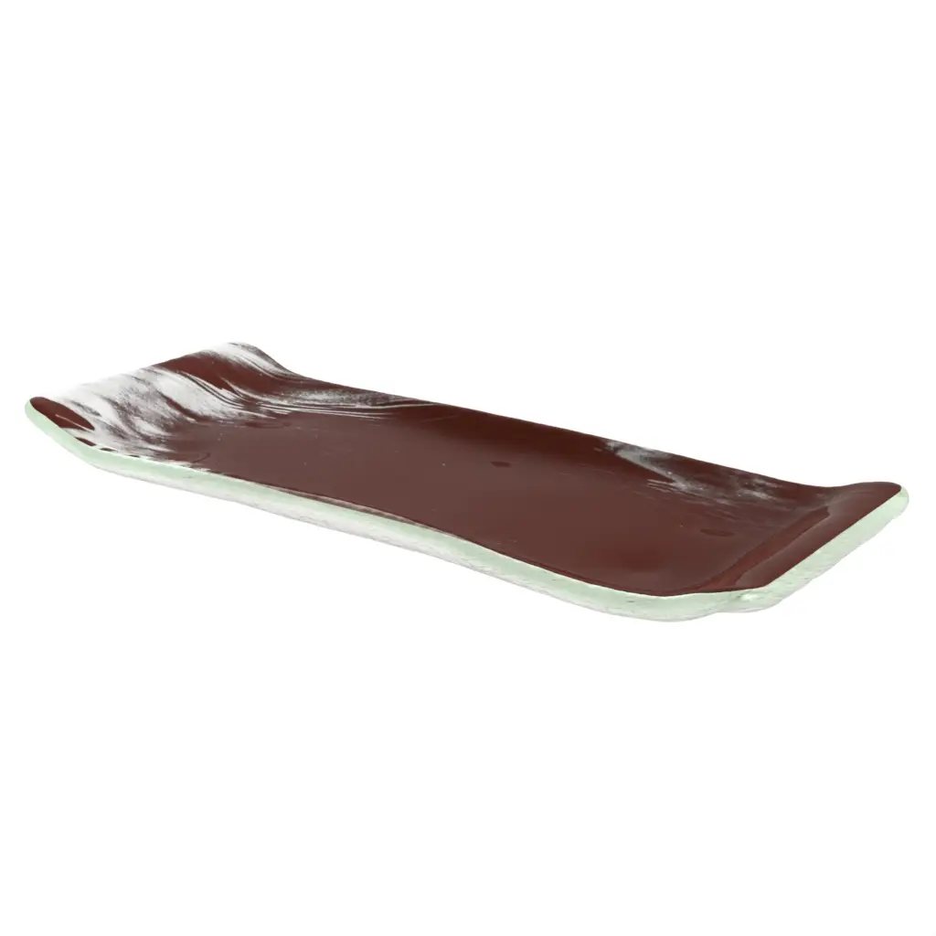Oshibori Tray in Cognac Brown - Table Accessories - 3/4 View