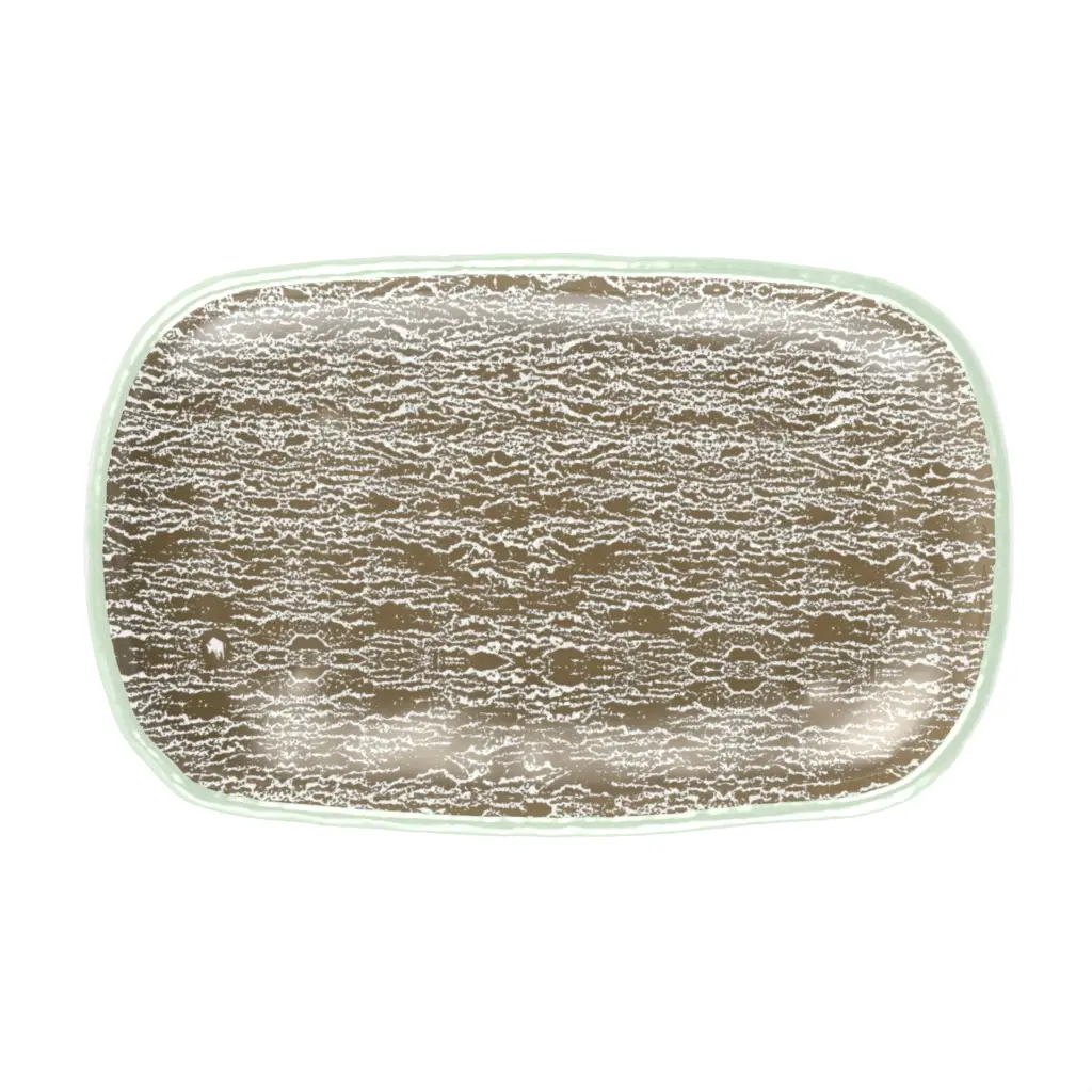 Oval Appetizer Plate in Olive Gray - Side Plates - 3/4 View