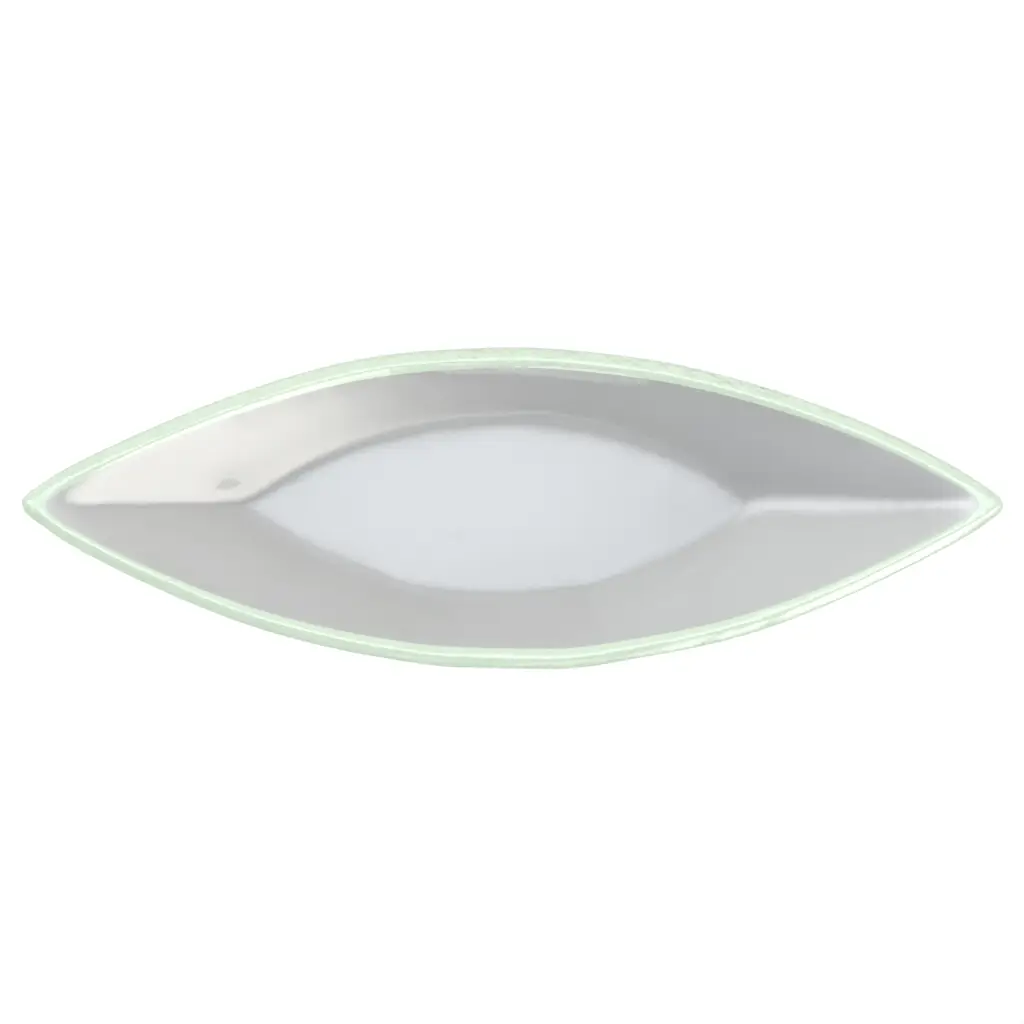 Oval Appetizer Plate in Light Silver Gray - Side Plates - 3/4 View