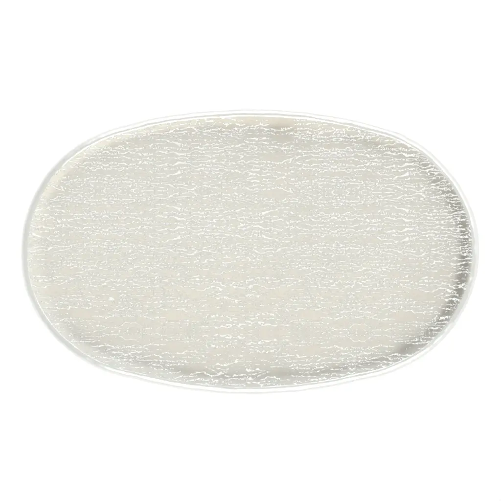 Oval Serving Platter in Birch White - Oblong Plates & Bowls - 3/4 View