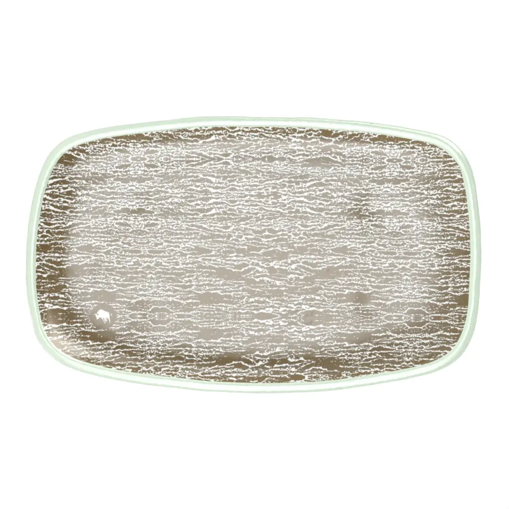 Oval Side Plate in Olive Gray - Oblong Plates & Bowls - 3/4 View