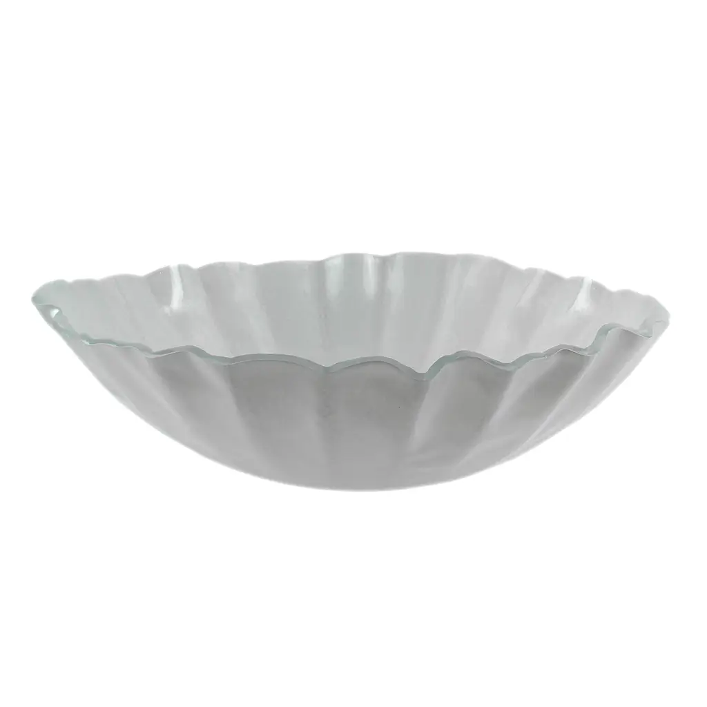 Oversized Glass Bowl in Lily White - Extra Large Serving Platters & Bowls - 3/4 View