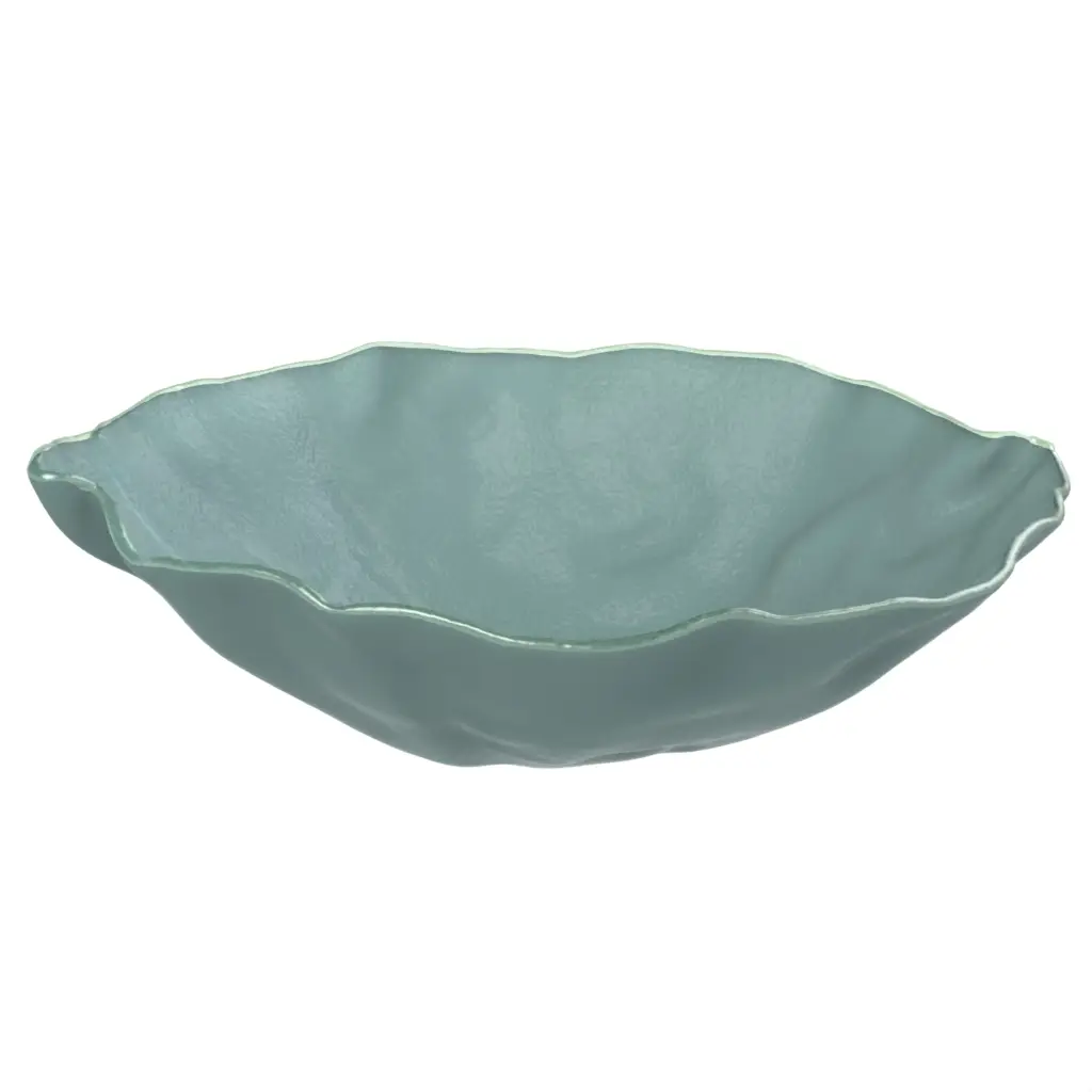 Oversized Glass Bowl in Teal - Extra Large Serving Platters & Bowls - 3/4 View